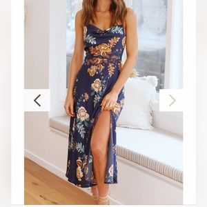 Billy J - Nicora Dress - Navy Blue - Size AU 6 (XS)